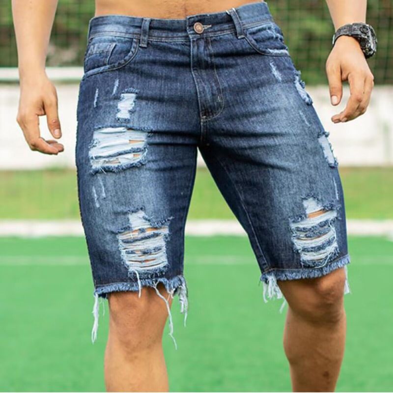 slim fit fashion jeans men's shorts