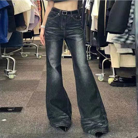 FZ Women's Retro Skinny Washed Gradient Denim Pants - FZwear