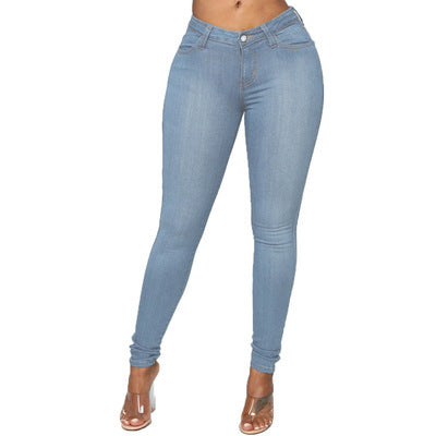 high elastic denim   required fashion women  wear jeans plus size