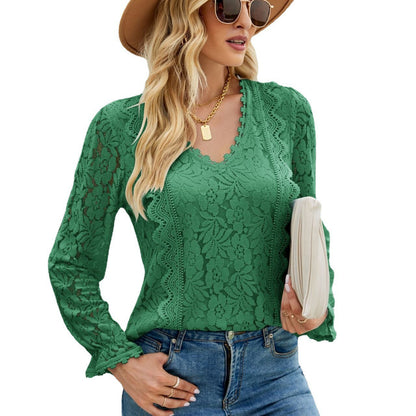 FZ Women Hollow Out Lace Top