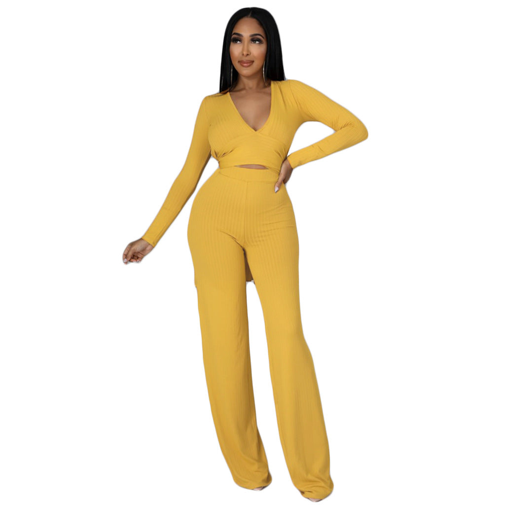 FZ Women's Sunken Stripe Wear Two-Piece Suit - FZwear