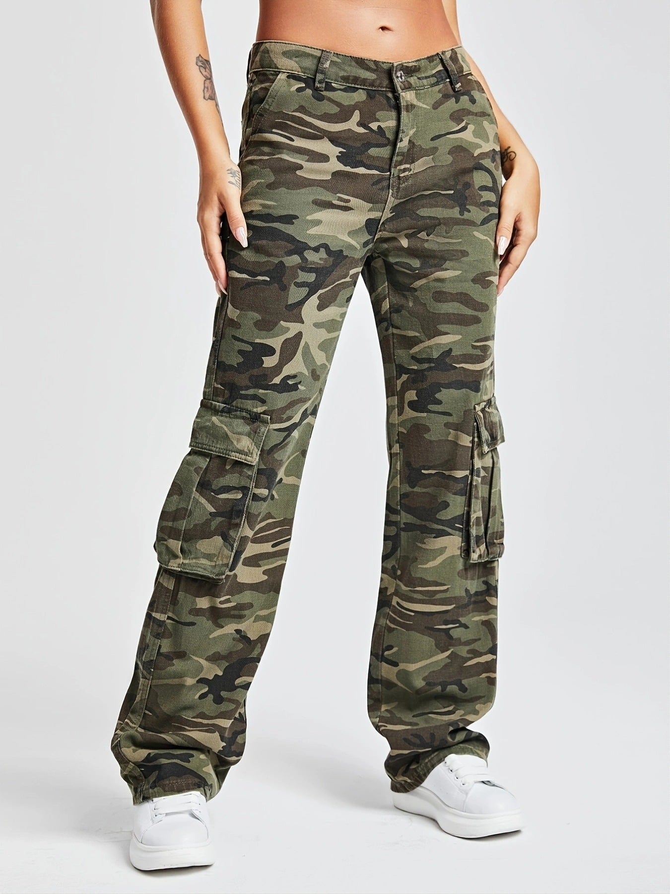 FZ Women's Camouflage Cargo Denim Pants - FZwear