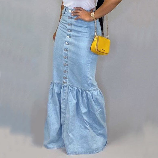 FZ Women's Denim Fishtail Skirt