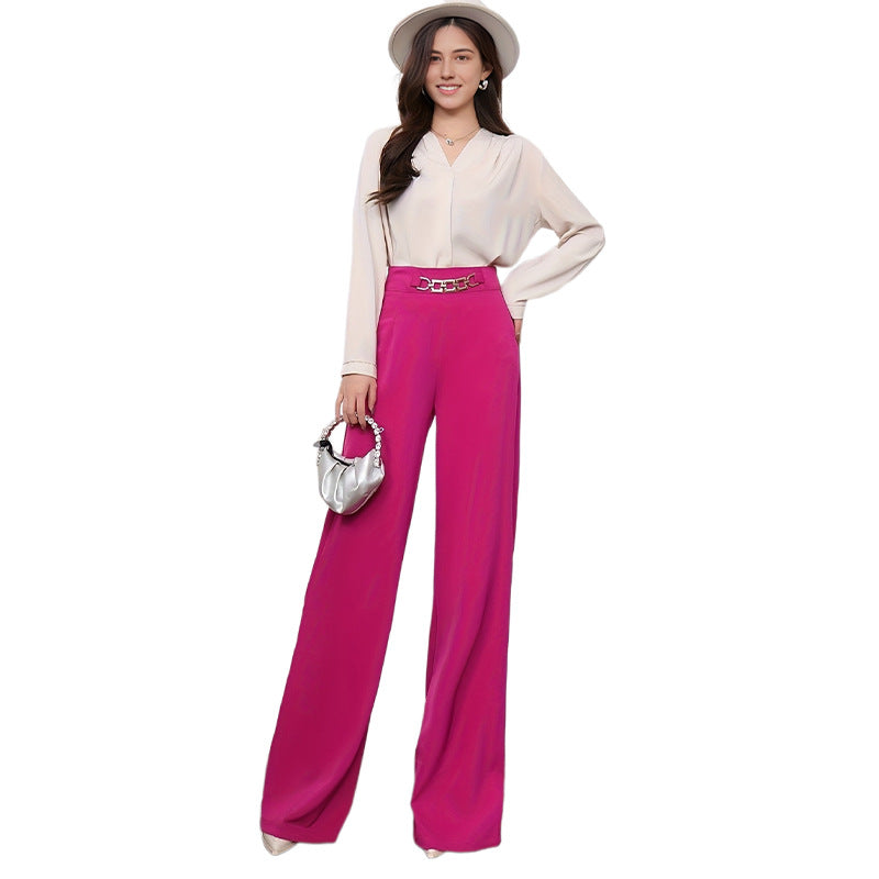 FZ Women Draping Fashionable Wide Leg Pants - FZwear