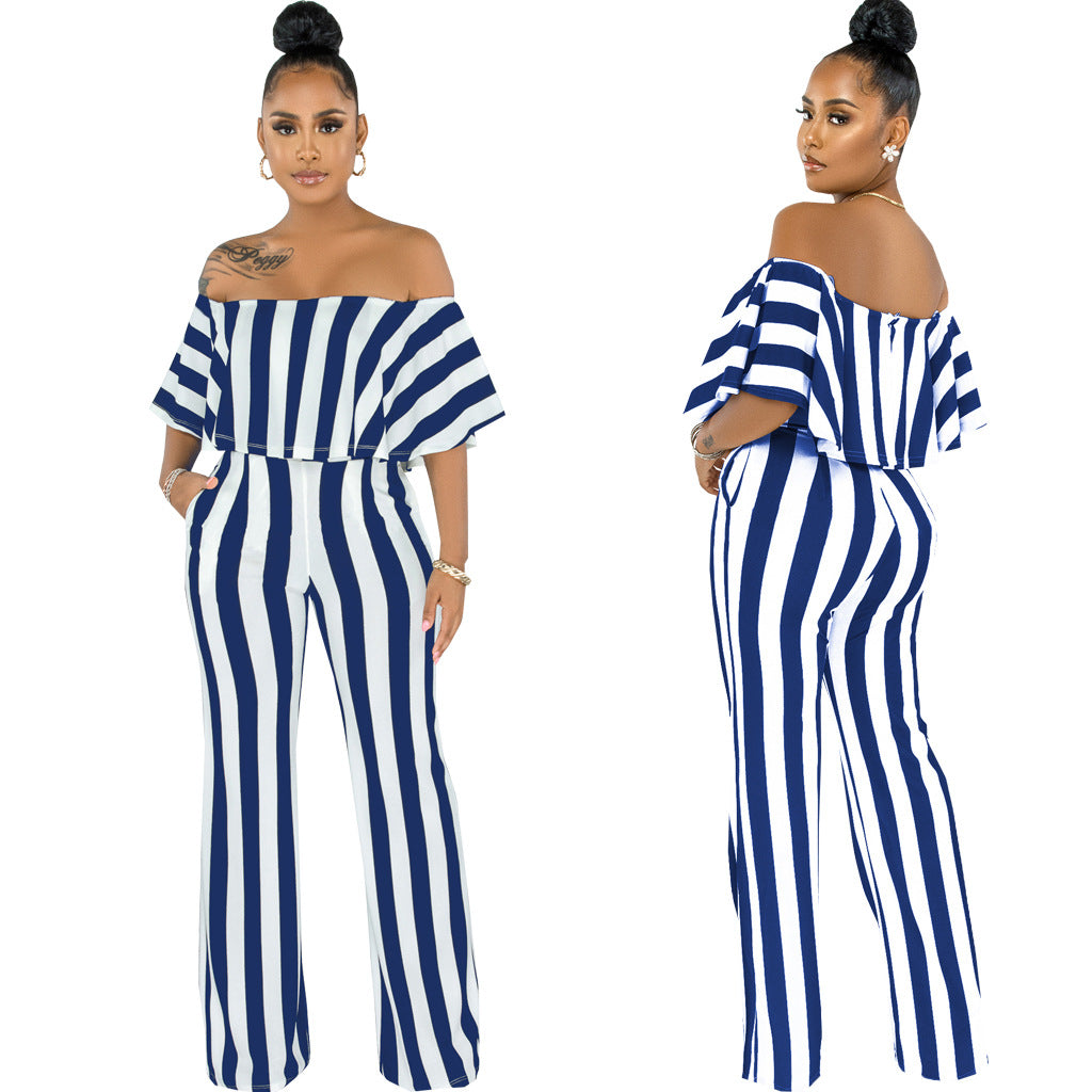 FZ Women's Sexy stripe Jumpsuit - FZwear