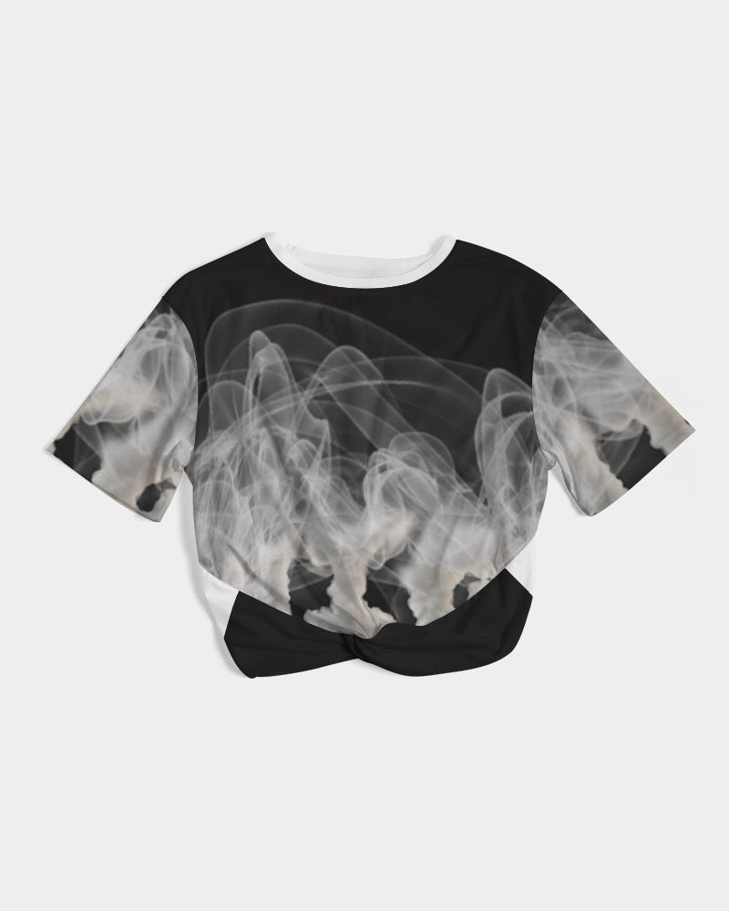 smoking the highest women's twist-front cropped tee