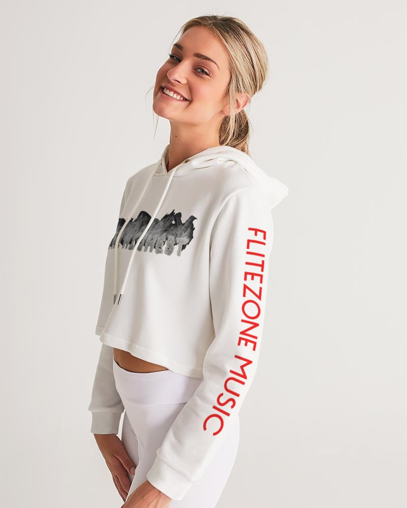 clean stamp women's cropped hoodie