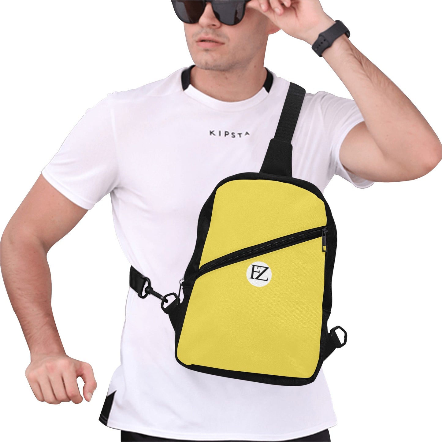 fz men's chest bag one size / fz chest bag-yellow men's chest bag (model1726)