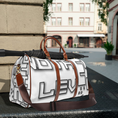 fz white levels designer travel bag 20" x 12" / white