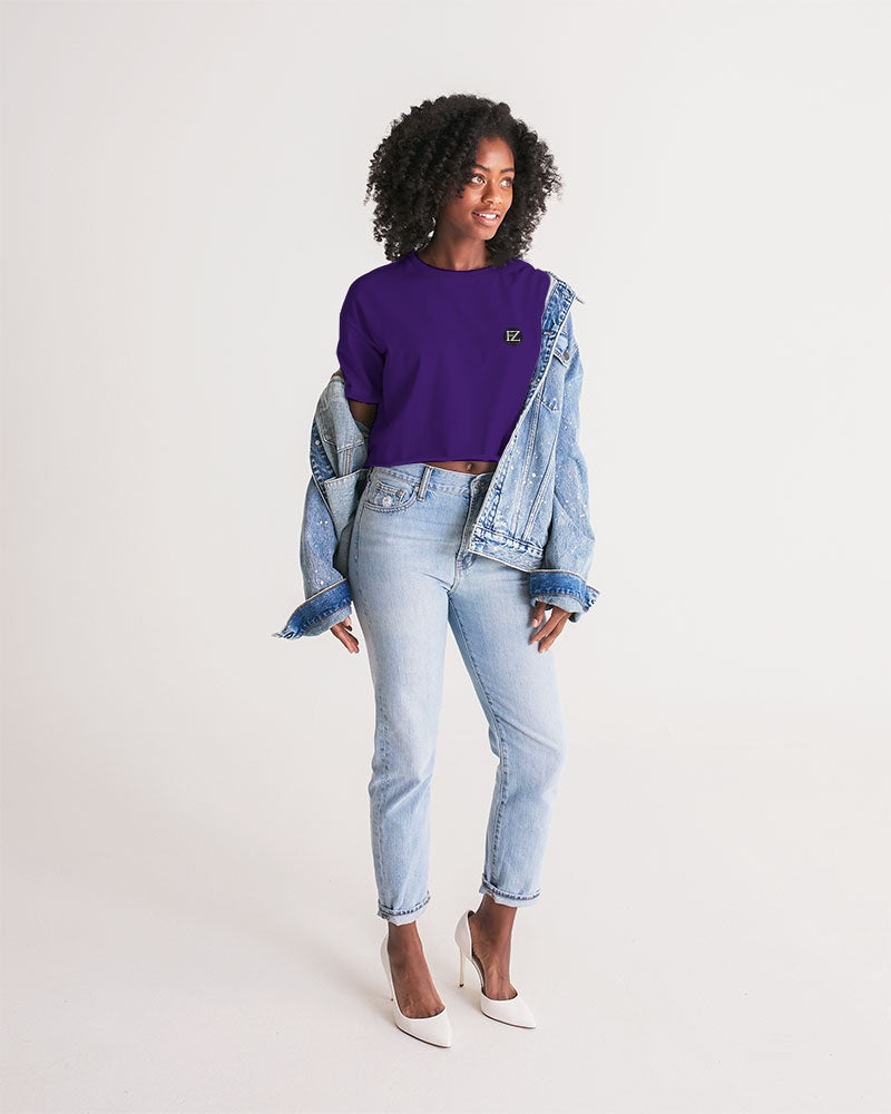 purple flite women's lounge cropped tee