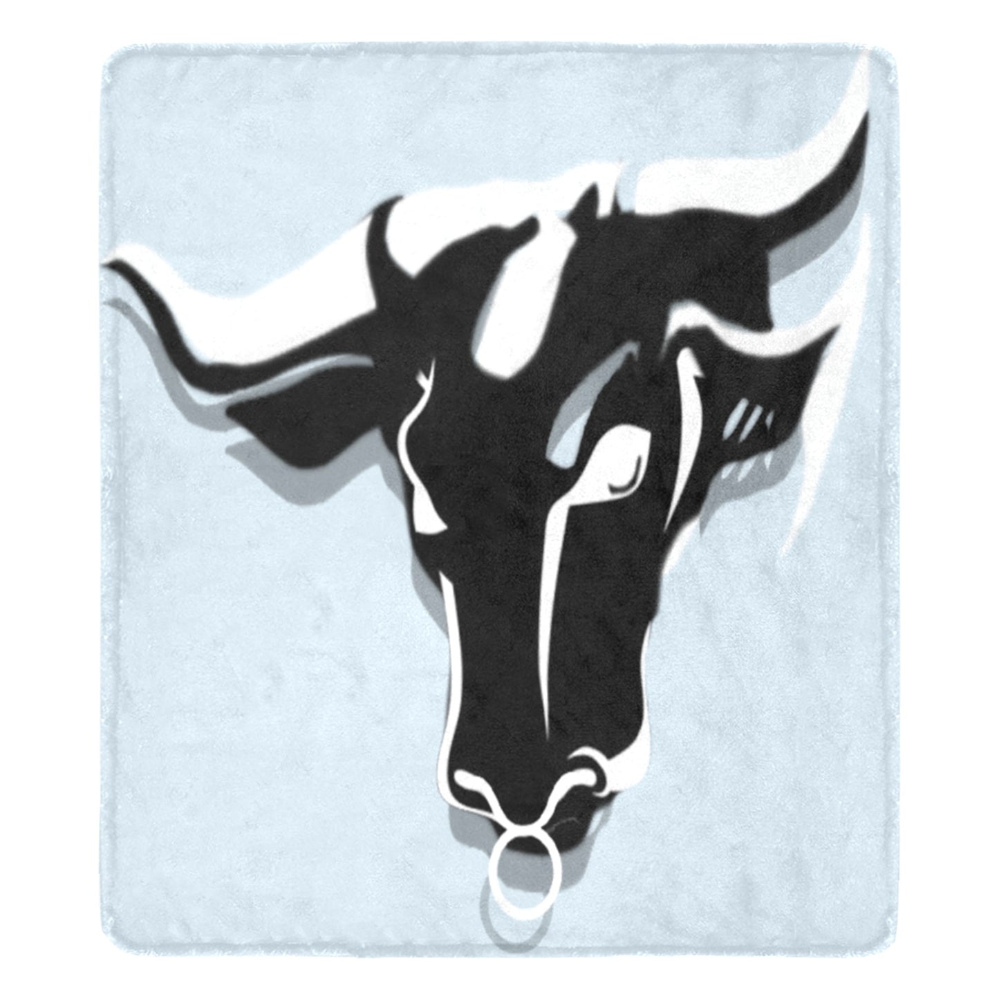 fz blanket bull (xl) one size / fz blanket - sky blue ultra-soft micro fleece blanket 70"x80"