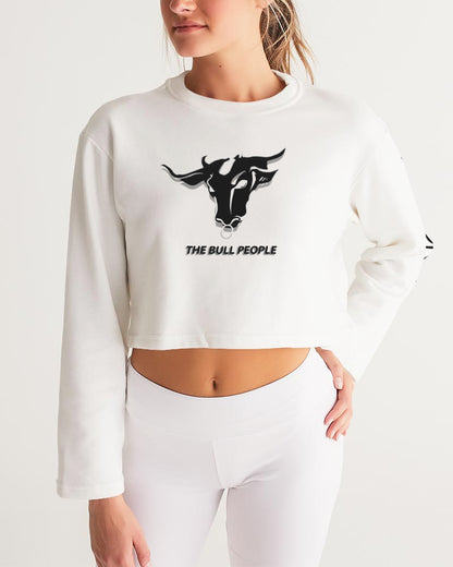 the white  bull women's cropped sweatshirt