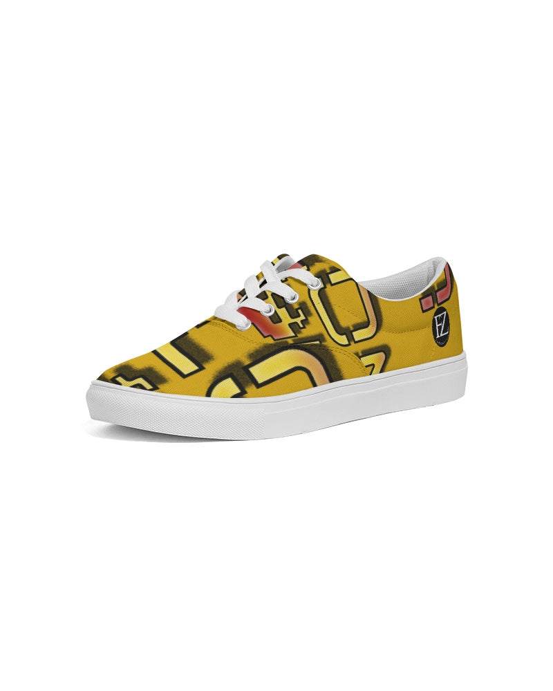 yellow zone women's lace up canvas shoe