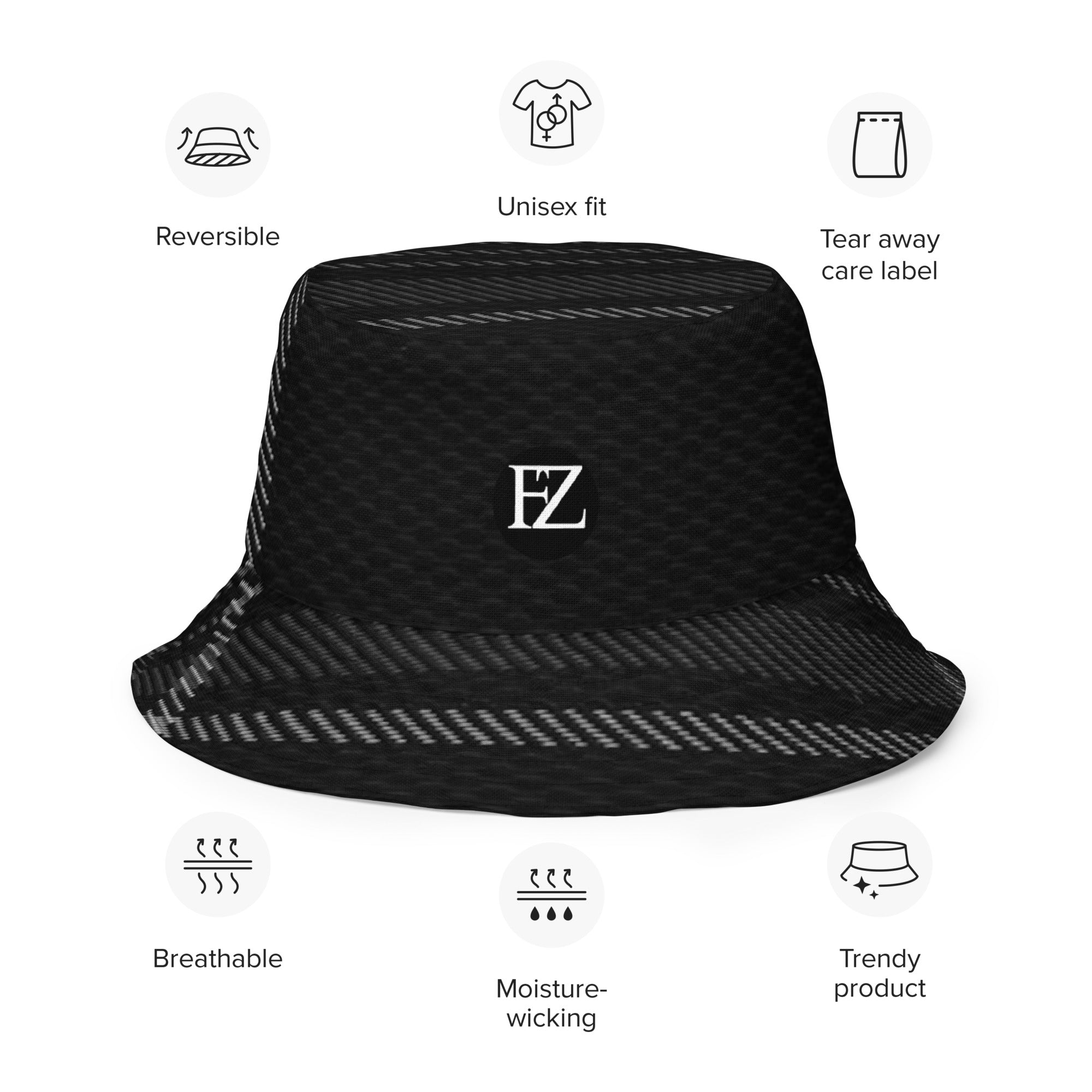 FZ Unisex Reversible bucket hat - FZwear