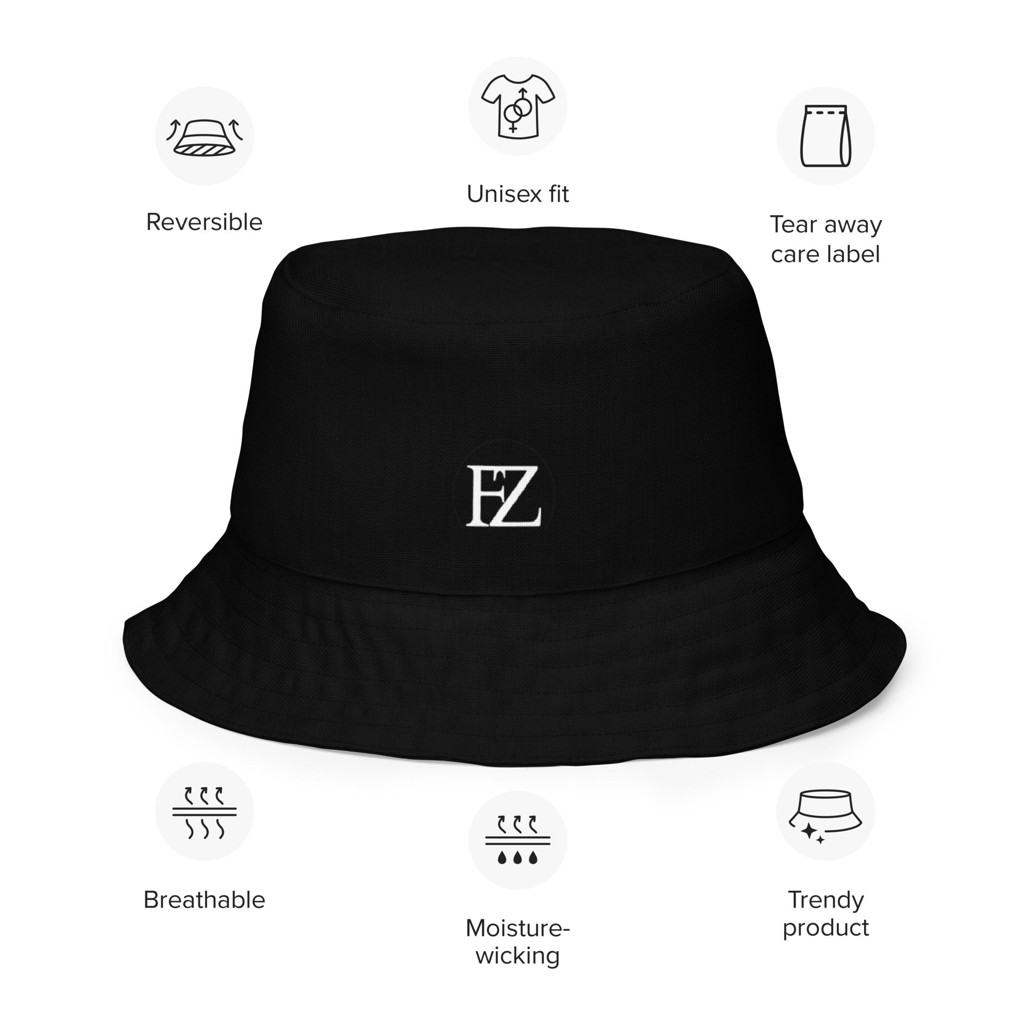 FZ Unisex Reversible bucket hat - FZwear