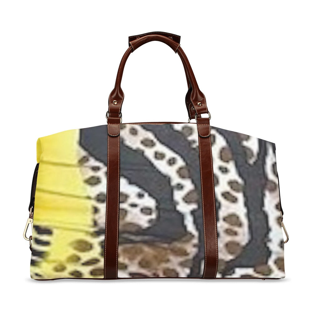 fz leopard print travel bag flight bag(model 1643)