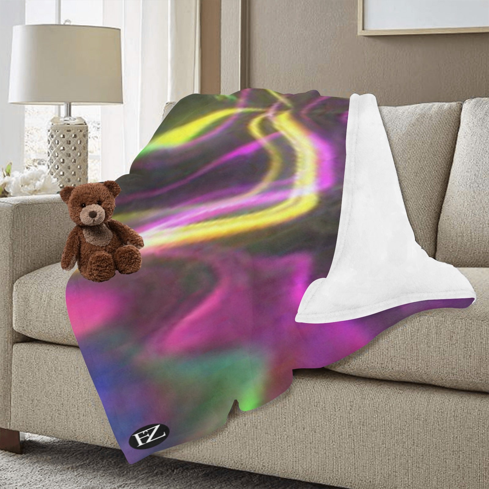 cozy thick blanket abstract 1 ultra-soft micro fleece blanket 60"x80" (thick)