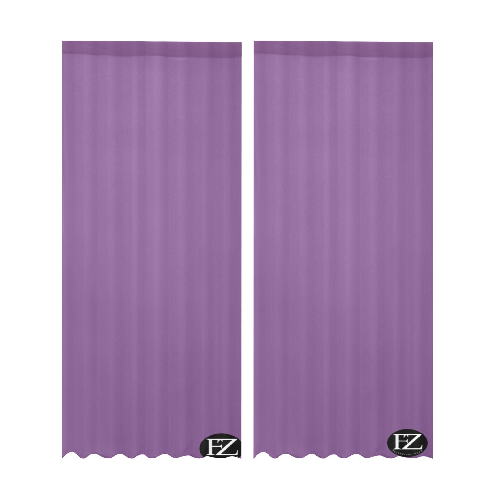 fz gauze curtain one size / fz room curtains - purple gauze curtain 28"x95" (two pieces)