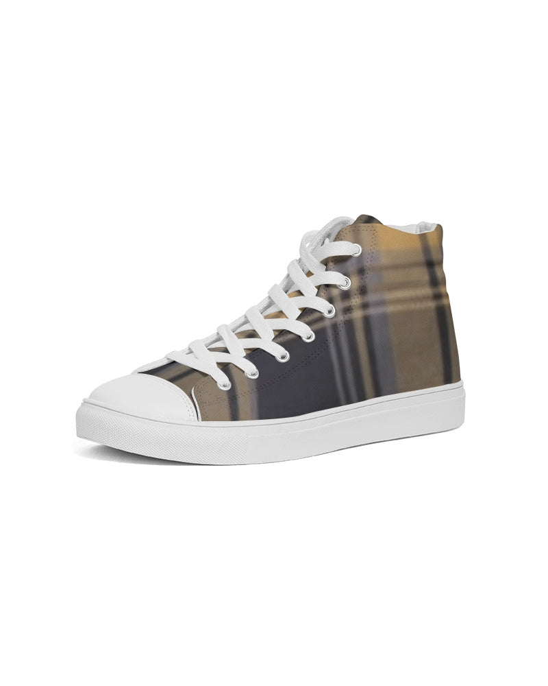 fz plaid men's hightop canvas shoe