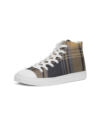 fz plaid men's hightop canvas shoe