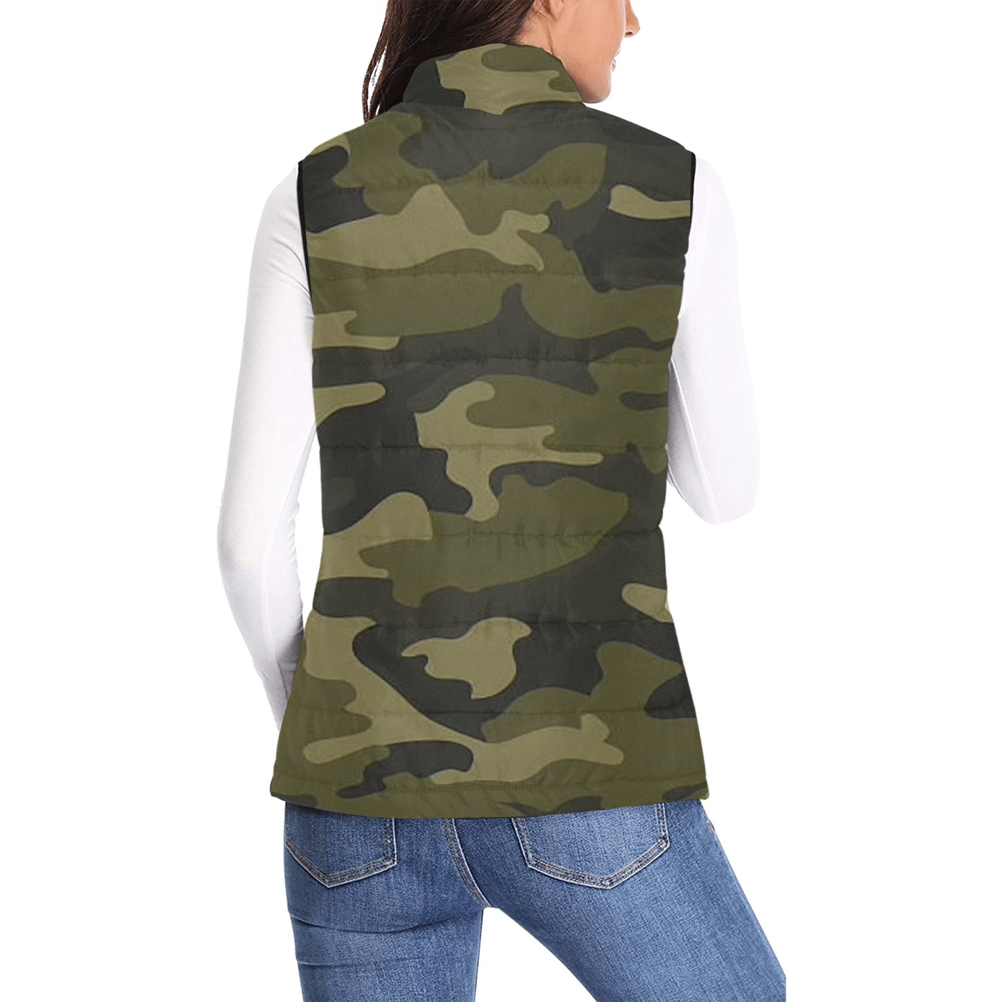 FZ Women's Puff Army Jacket Vest - FZwear