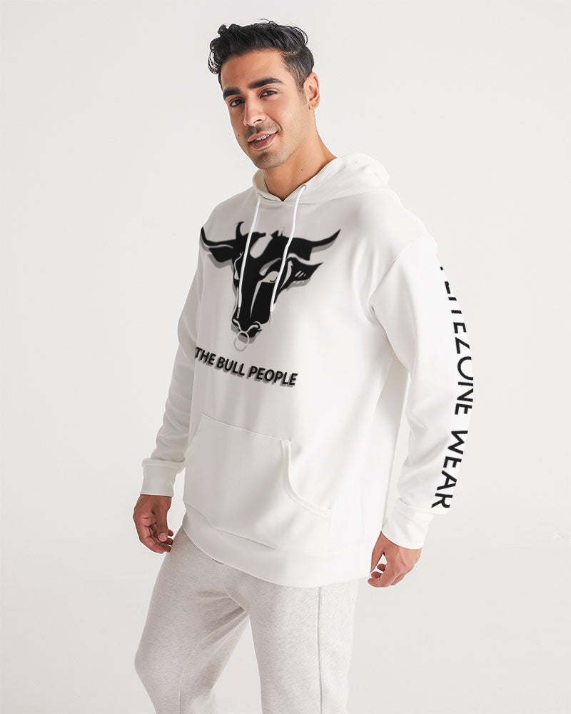 the white  bull men's hoodie