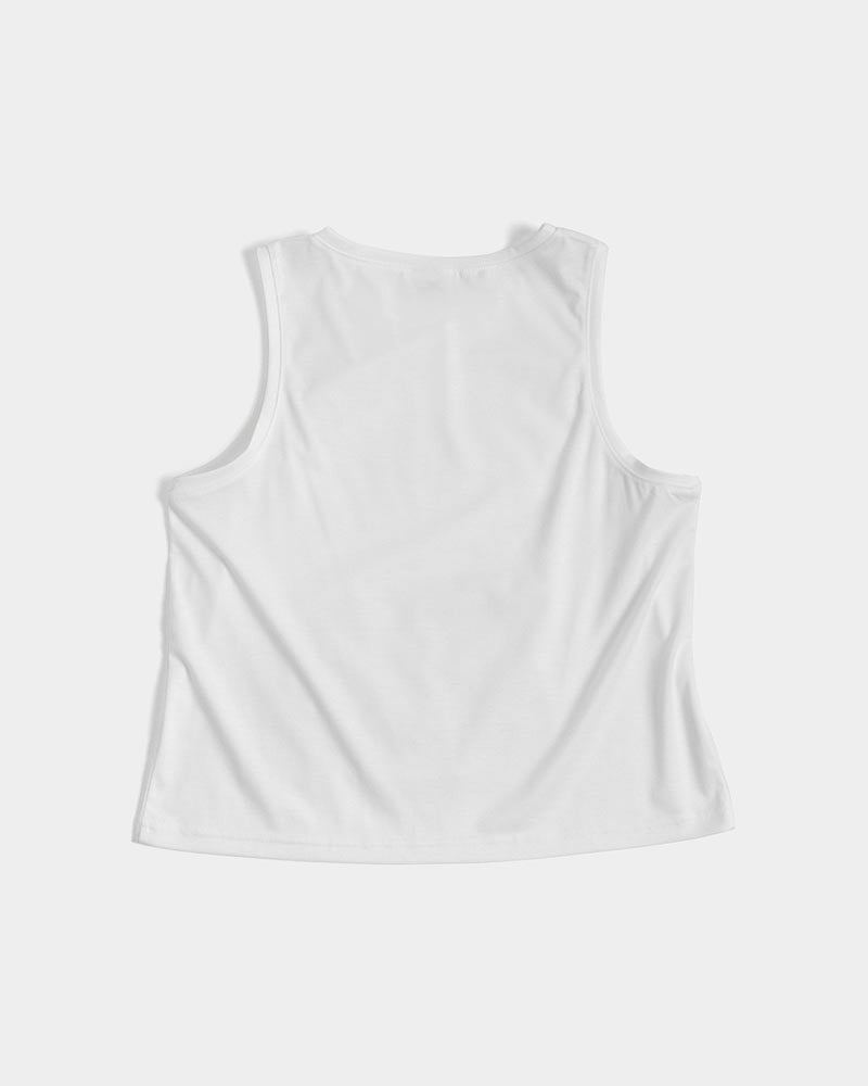 the white  bull women's cropped tank