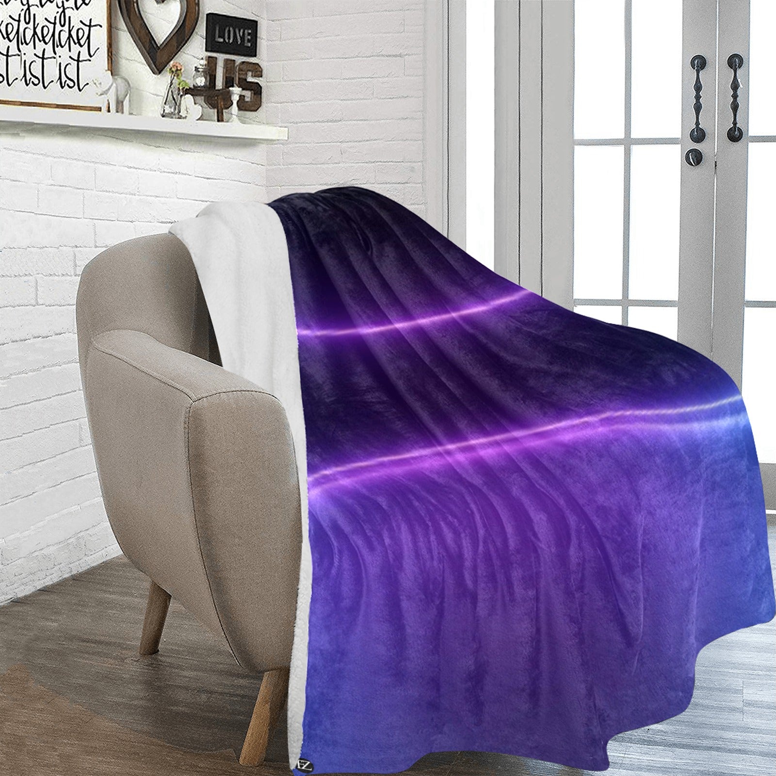 fz purple tye blanket ultra-soft micro fleece blanket 70"x80"