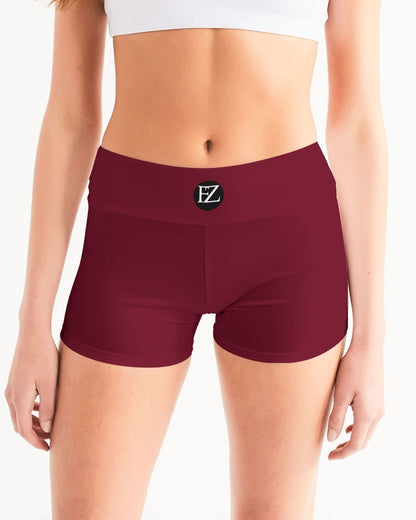 fz zone women's mid-rise yoga shorts
