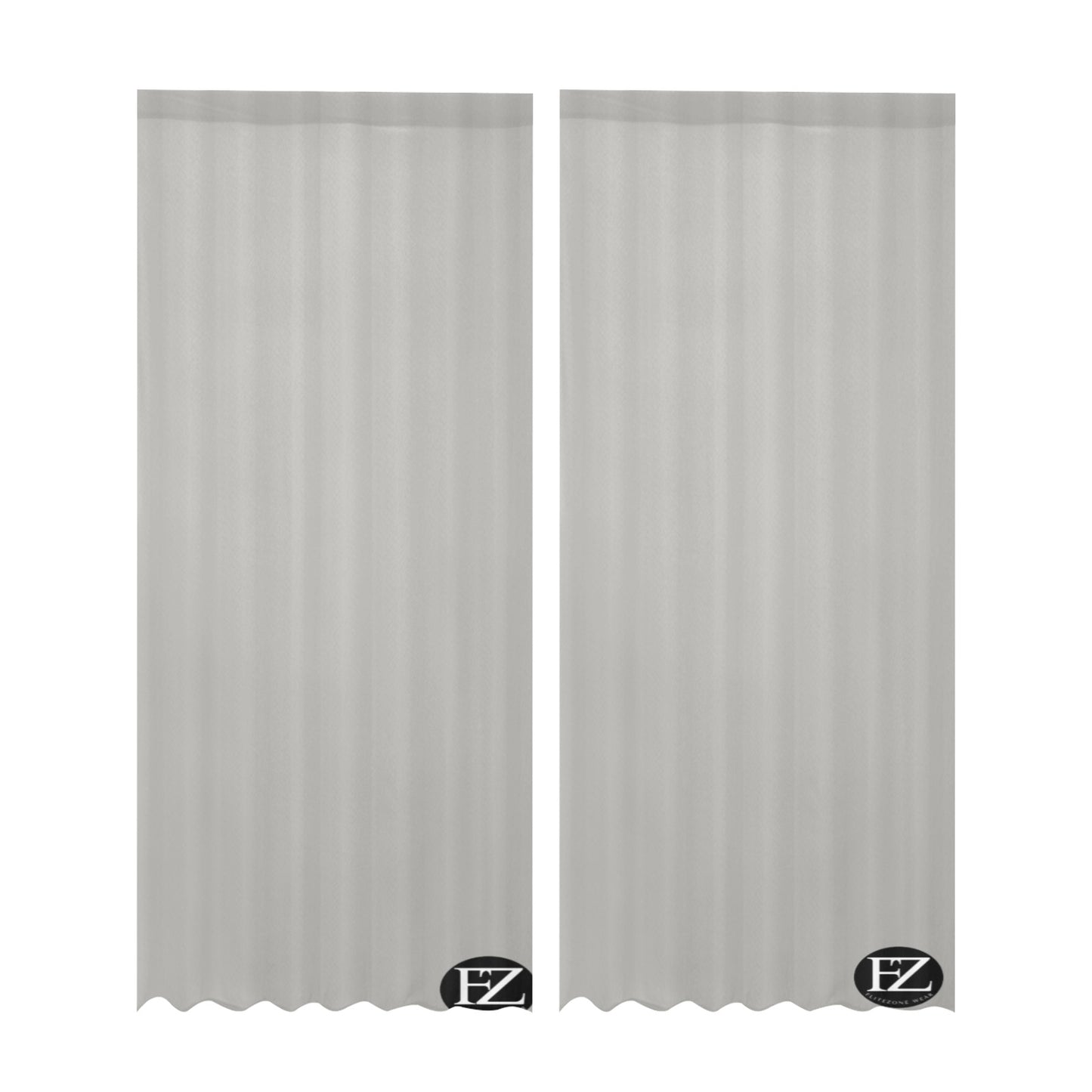 fz gauze curtain one size / fz room curtains - grey gauze curtain 28"x95" (two pieces)