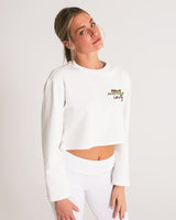 white zone women's cropped sweatshirt