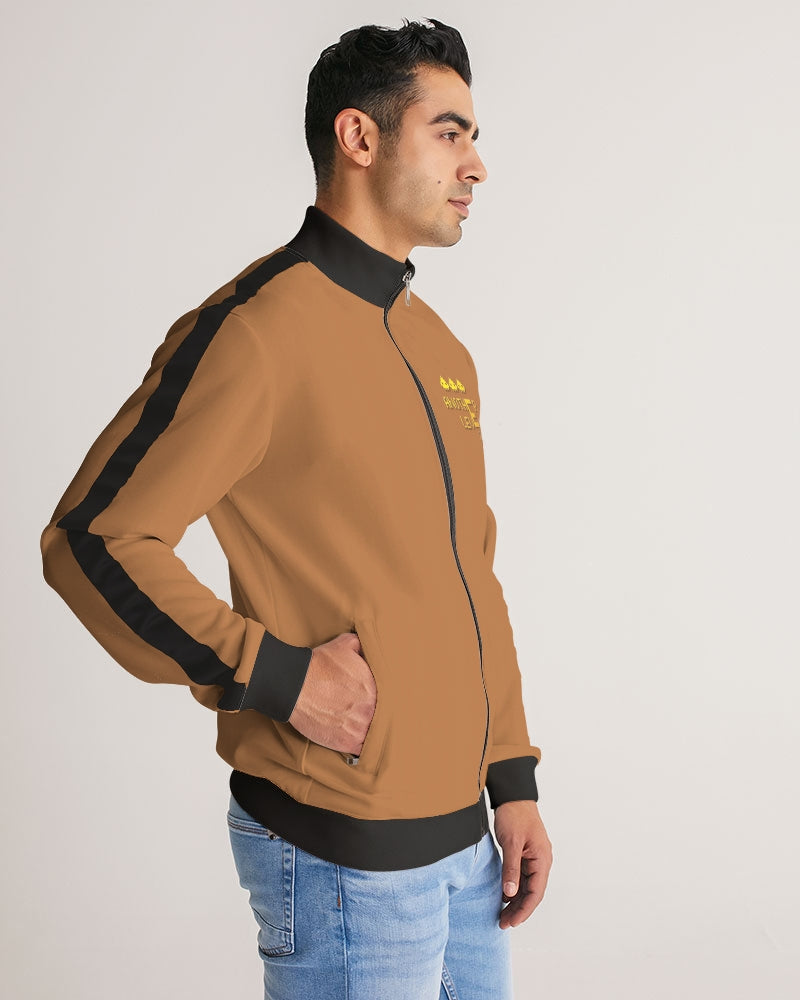 tan flite men's stripe-sleeve track jacket