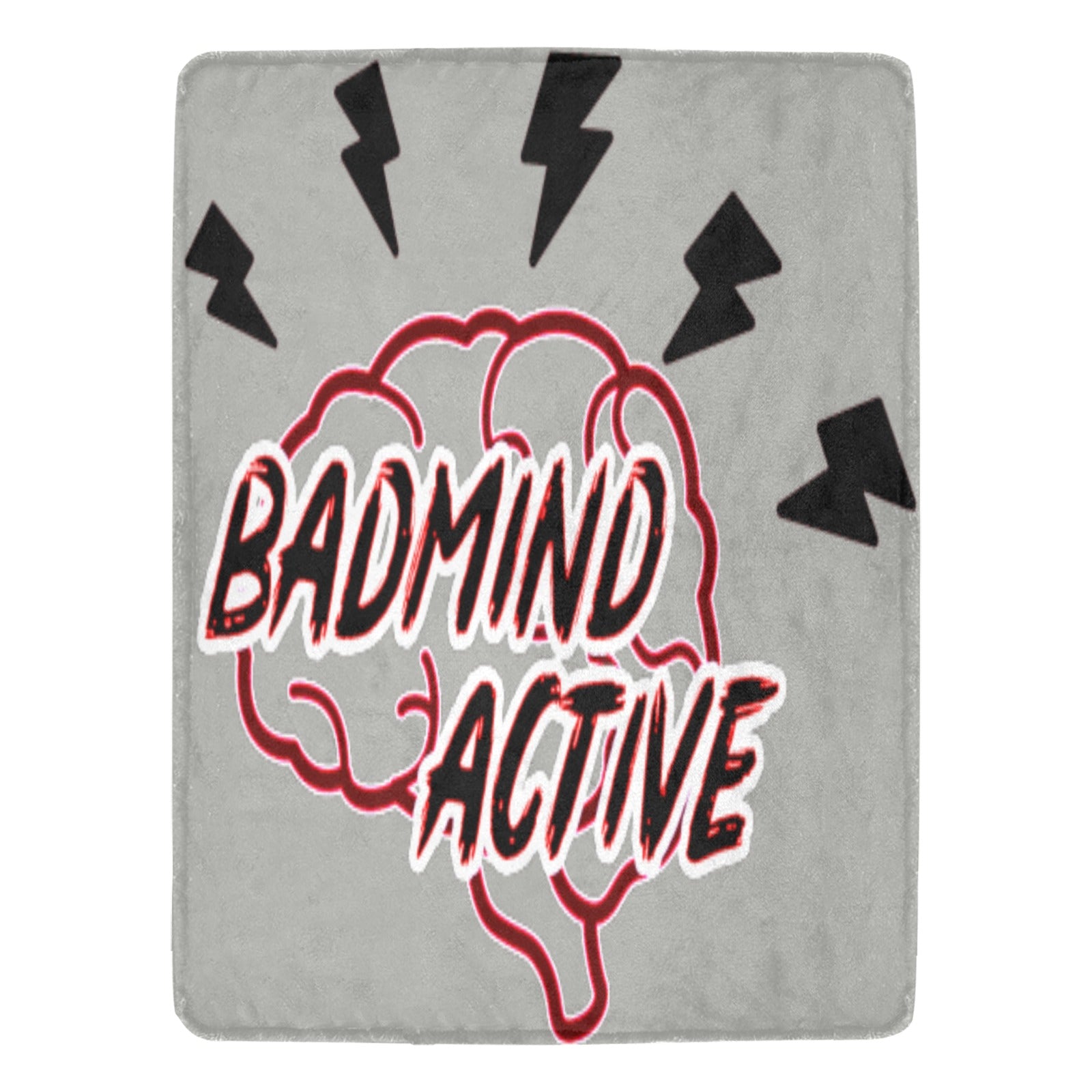 fz ultra soft micro fleece blanket one size / badmind grey ultra-soft micro fleece blanket 60"x80" (thick)