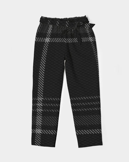 plaid flite too women's belted tapered pants