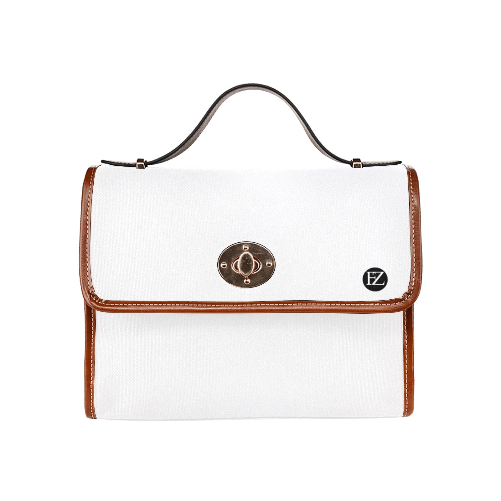 fz original handbag one size / fz original handbag all over print waterproof canvas bag(model1641)(brown strap)