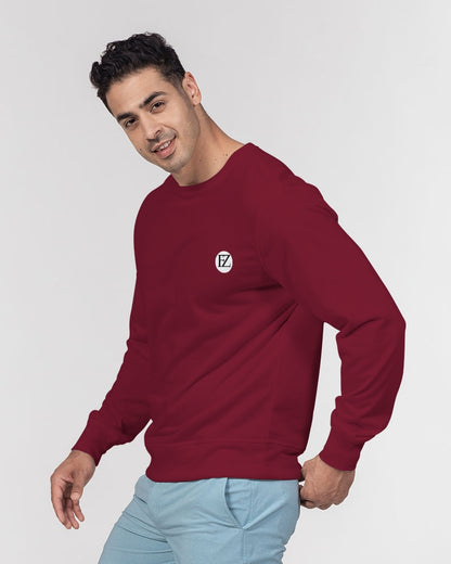 fz zone men's classic french terry crewneck pullover