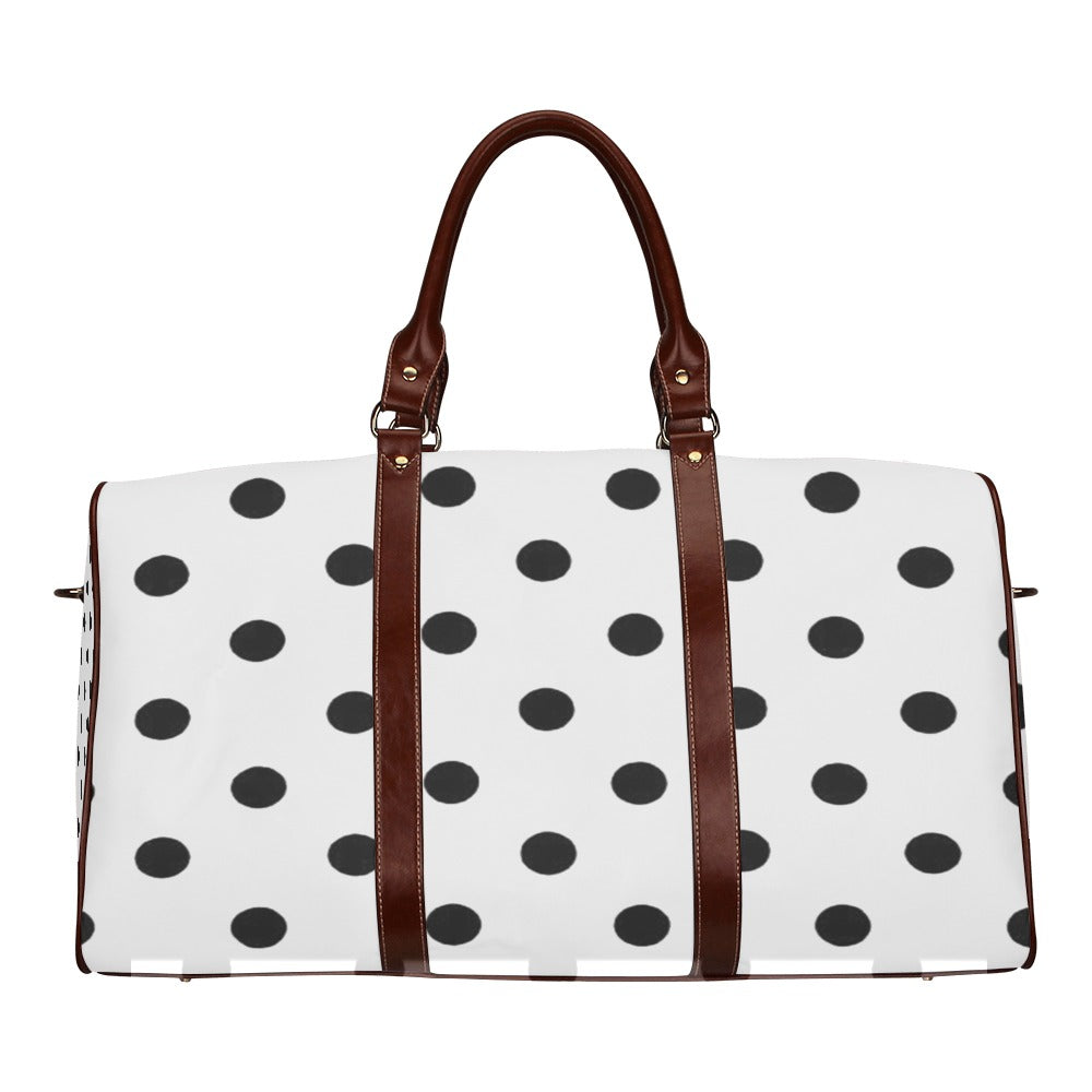 fz dot travel bag - small one size / fz dot travel bag - grey travel bag brown (small) (model 1639)