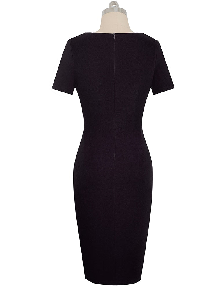 fz women's elegant patchwork dress