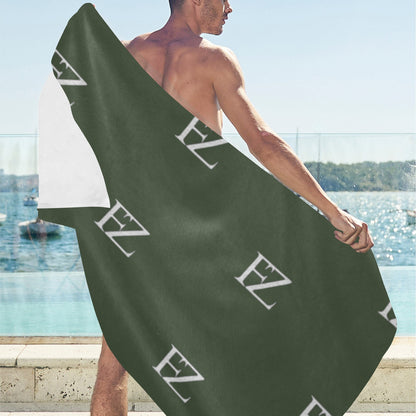 fz beach towel - green beach towel 32"x 71"(made in queen)