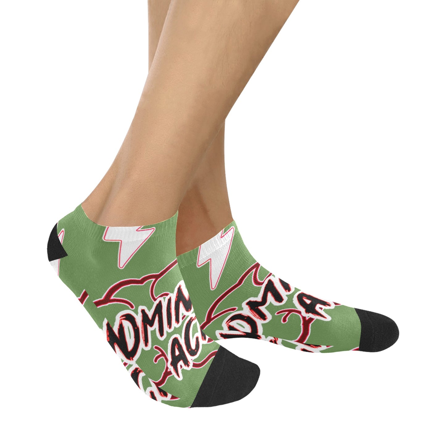 fz men's mind ankle socks one size / fz mind socks - green men's ankle socks