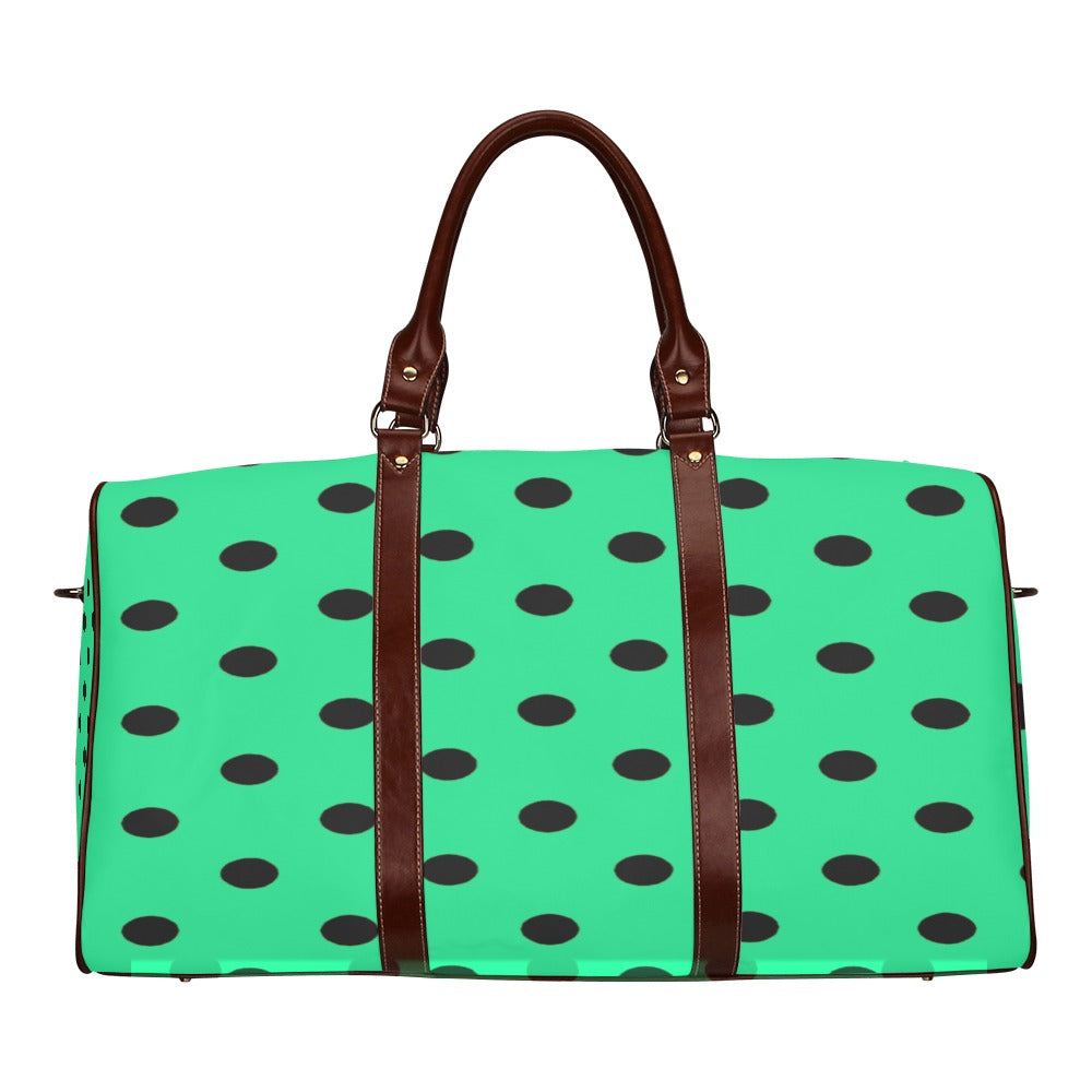 fz dot travel bag - small one size / fz dot travel bag - light green travel bag brown (small) (model 1639)
