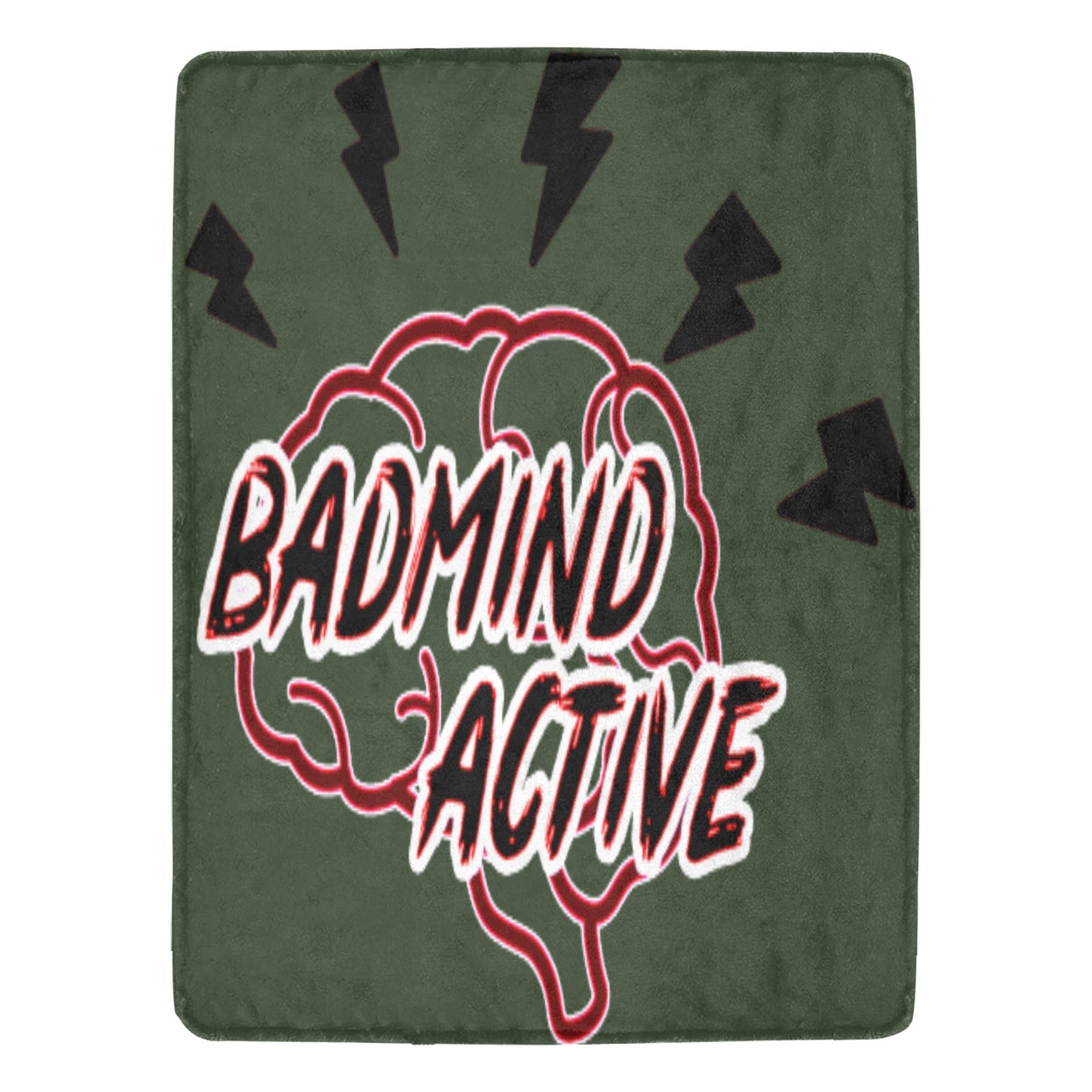 fz ultra soft micro fleece blanket one size / badmind dark green ultra-soft micro fleece blanket 60"x80" (thick)