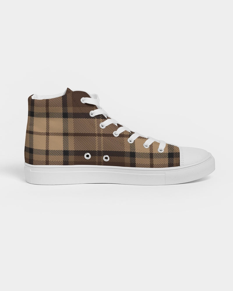 fz plaid men's hightop canvas shoe