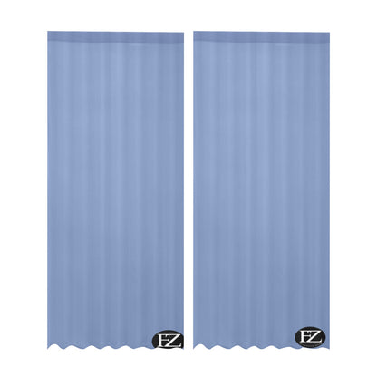 fz gauze curtain one size / fz room curtains - blue gauze curtain 28"x95" (two pieces)