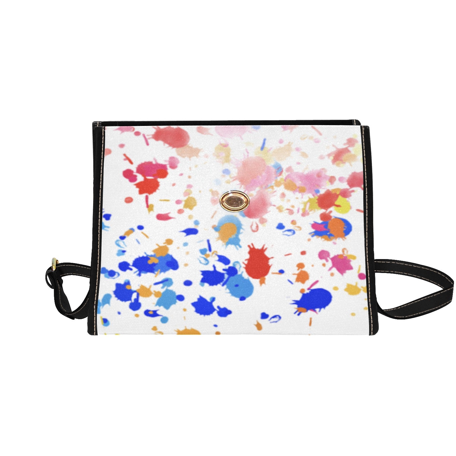 fz paint print handbag too all over print canvas bag (model 1641)(black)