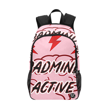 fz mind backpack one size / fz mind backpack - pink all-over print unisex casual backpack with side mesh pockets (model 1659)