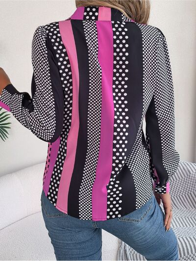 FZ Women's Polka Dot Contrast Work Top - FZwear