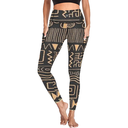 fz women's leggings all over print high waist leggings with pockets (modell56)