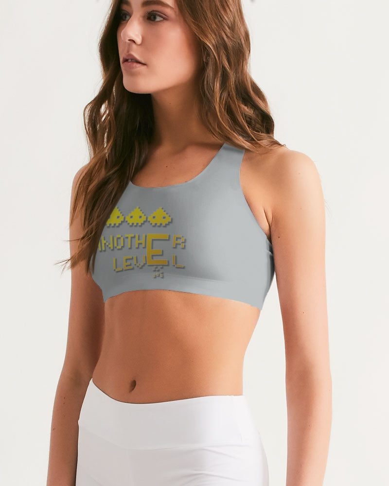 flying grey women's seamless sports bra