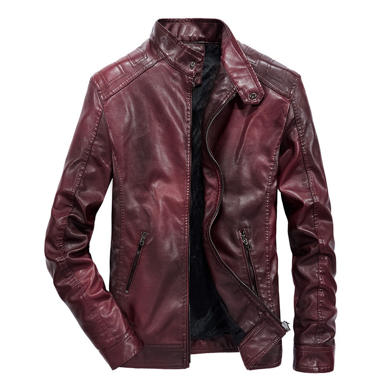 FZ Men's Faux Leather Motor Biker Jacket